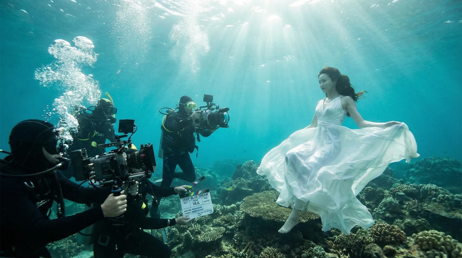 困困兔萝莉岛栏目水下拍摄现场花絮