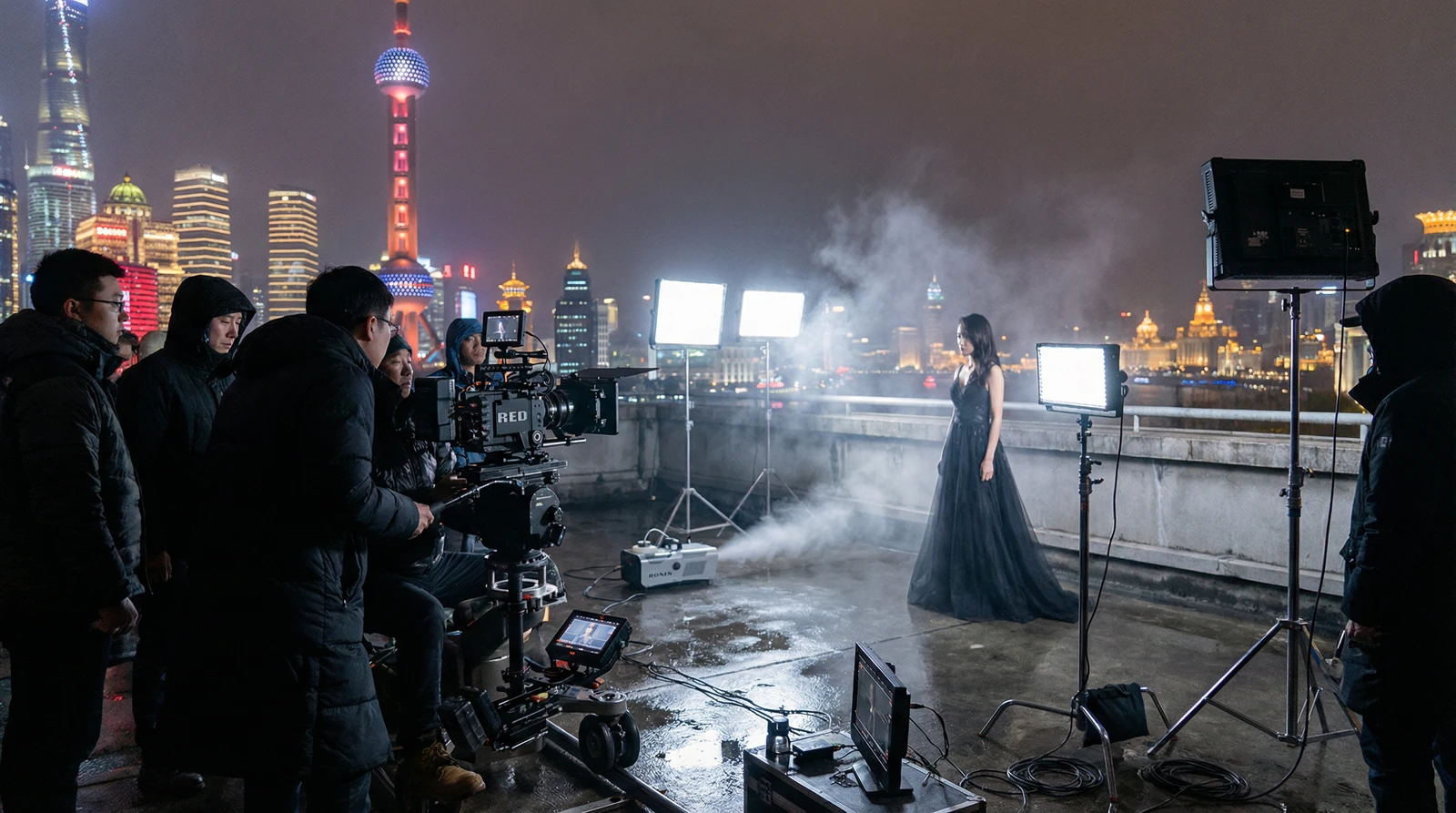 困困兔上海外滩夜景拍摄现场实况