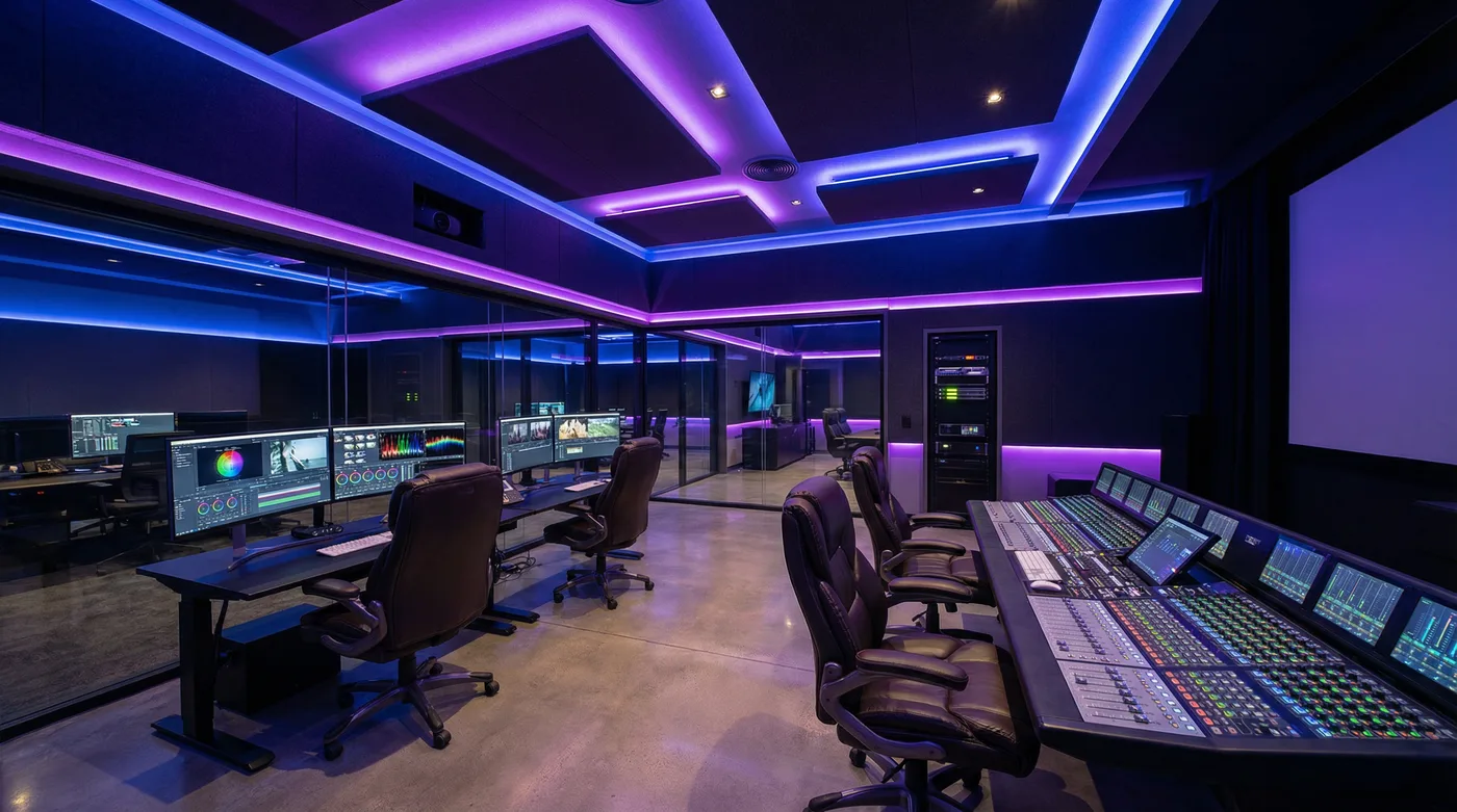 困困兔后期制作工作室内景